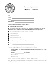 Document preview: Mail Items Rejection Form - Georgia (United States)