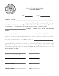Document preview: Attachment A Waiver of Constitutional Rights to a Search Warrant - Georgia (United States)