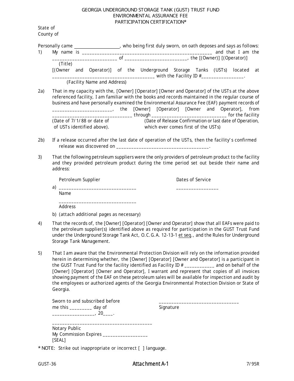 Form Gust-36 - Fill Out, Sign Online And Download Printable Pdf 