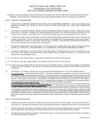 Release Notification/Reporting Form - Georgia (United States), Page 2