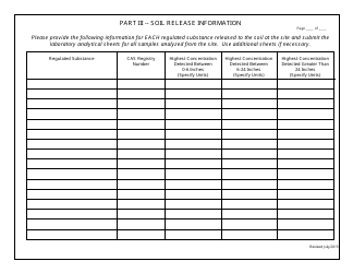 Release Notification/Reporting Form - Georgia (United States), Page 7