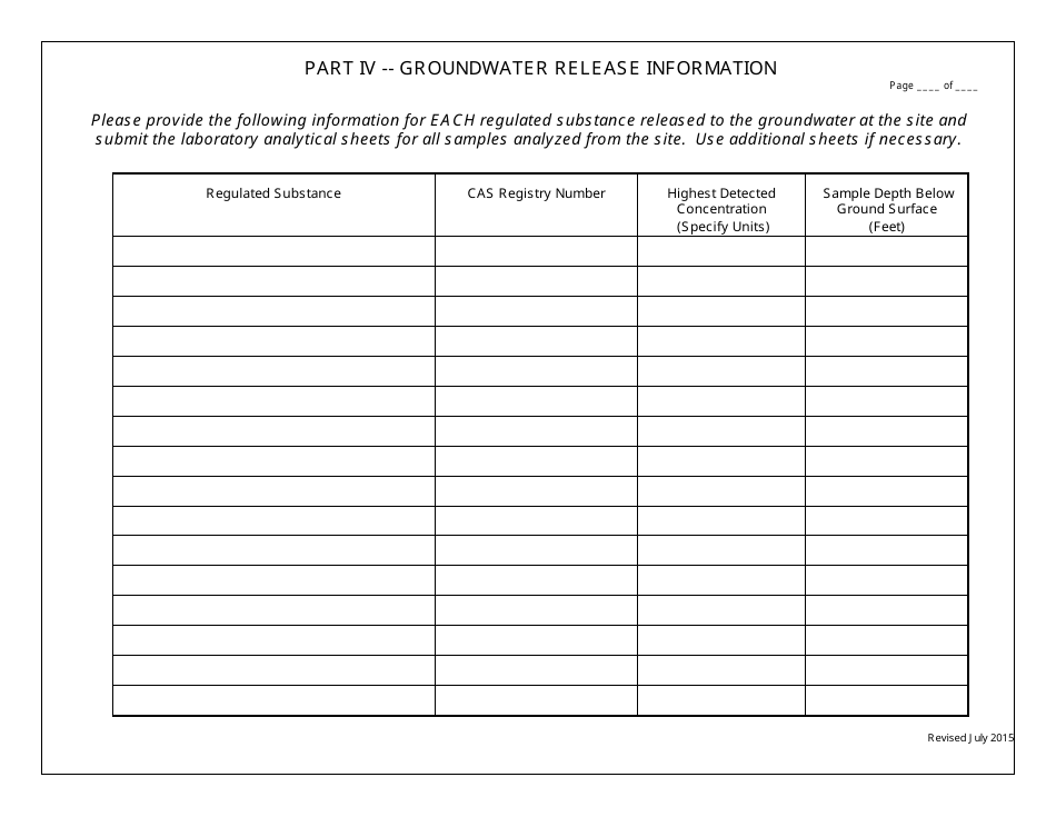 Release Notification / Reporting Form - Georgia (United States), Page 8