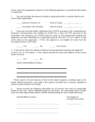 Hazardous Waste Trust Fund Application - Request for Advance - Georgia (United States), Page 2
