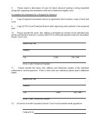 Hazardous Waste Trust Fund Application - Request for Advance - Georgia (United States), Page 4
