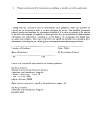 Hazardous Waste Trust Fund Application - Request for Advance - Georgia (United States), Page 5