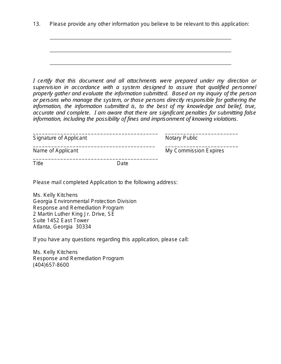 Hazardous Waste Trust Fund Application - Request for Advance - Georgia (United States), Page 5