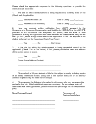 Hazardous Waste Trust Fund Application - Request for Reimbursement - Georgia (United States), Page 2