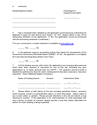 Hazardous Waste Trust Fund Application - Request for Reimbursement - Georgia (United States), Page 3