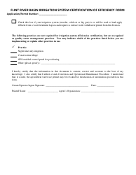 Flint River Basin Irrigation System Certification of Efficiency Form - Georgia (United States), Page 3