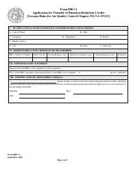 Form ERC-4 Application for Transfer of Emission Reduction Credits - Georgia (United States), Page 2