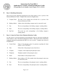 Instructions for Form ERC-4 Application for Transfer of Emission Reduction Credits - Georgia (United States), Page 3