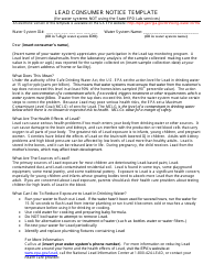 Document preview: Lead Consumer Notice Template (For Water Systems Not Using the State Epd Lab Services) - Georgia (United States)