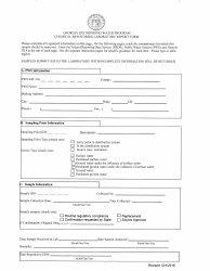 Chemical Monitoring Laboratory Report Form - Georgia (United States)