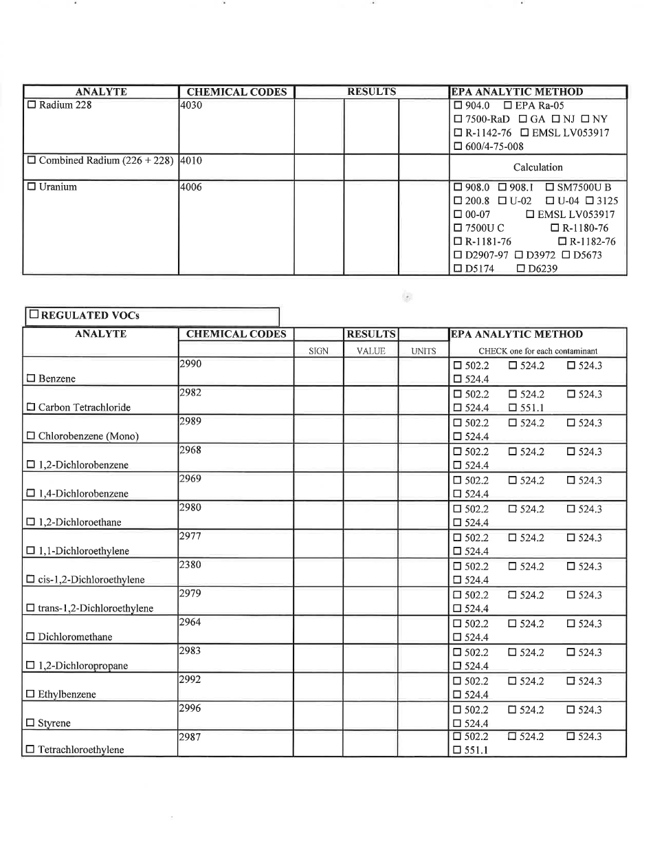 Chemical Monitoring Laboratory Report Form - Georgia (United States), Page 7