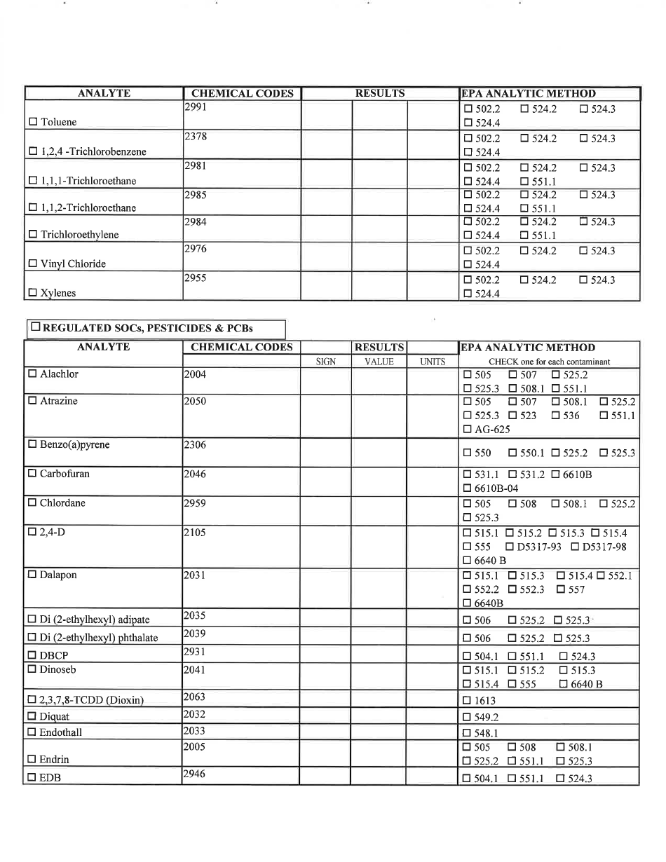 Chemical Monitoring Laboratory Report Form - Georgia (United States), Page 8
