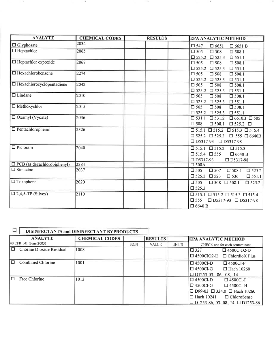 Chemical Monitoring Laboratory Report Form - Georgia (United States), Page 9