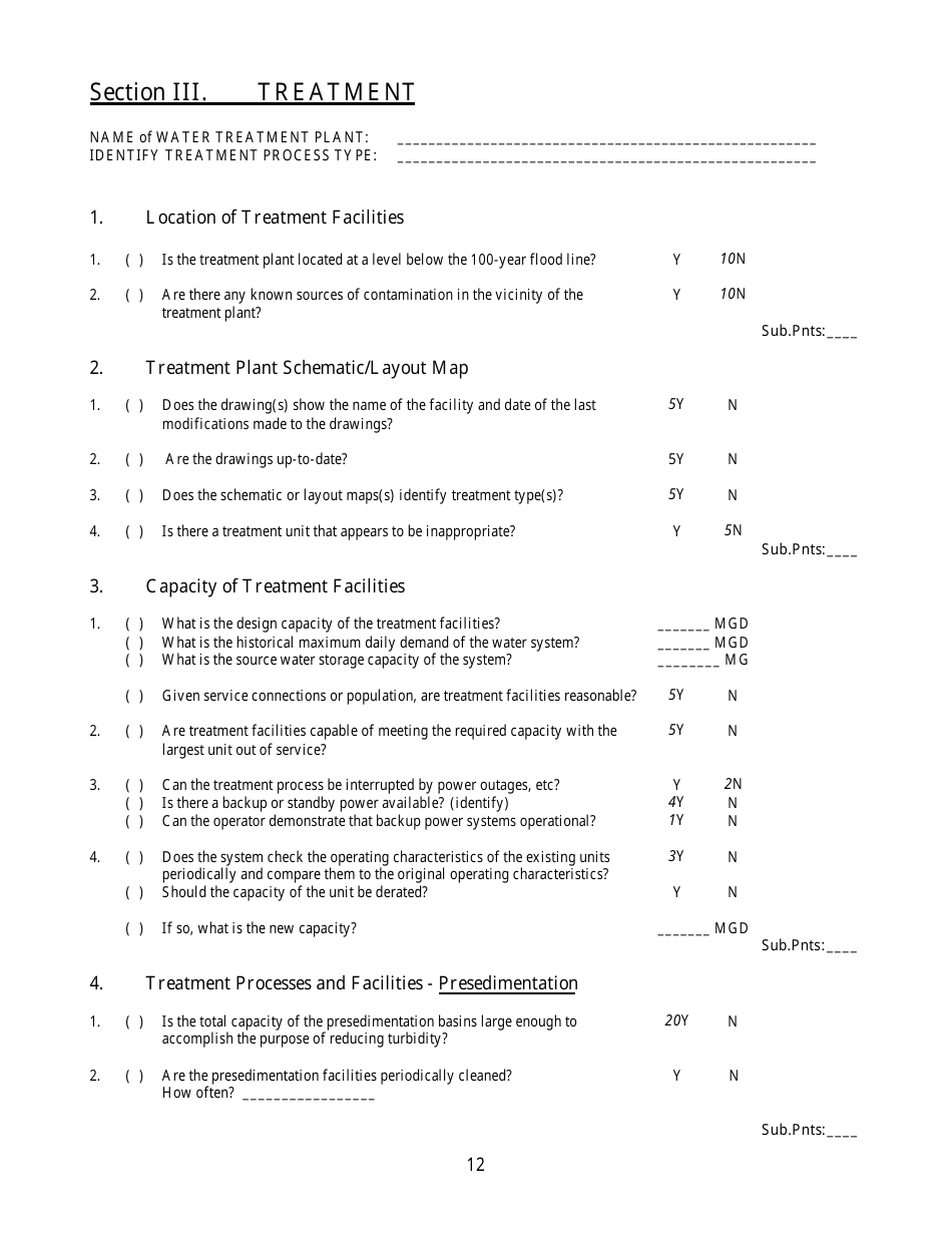 Sanitary Survey for Public Water System - Georgia (United States), Page 12