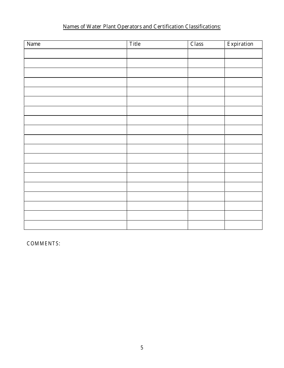 Sanitary Survey for Public Water System - Georgia (United States), Page 5
