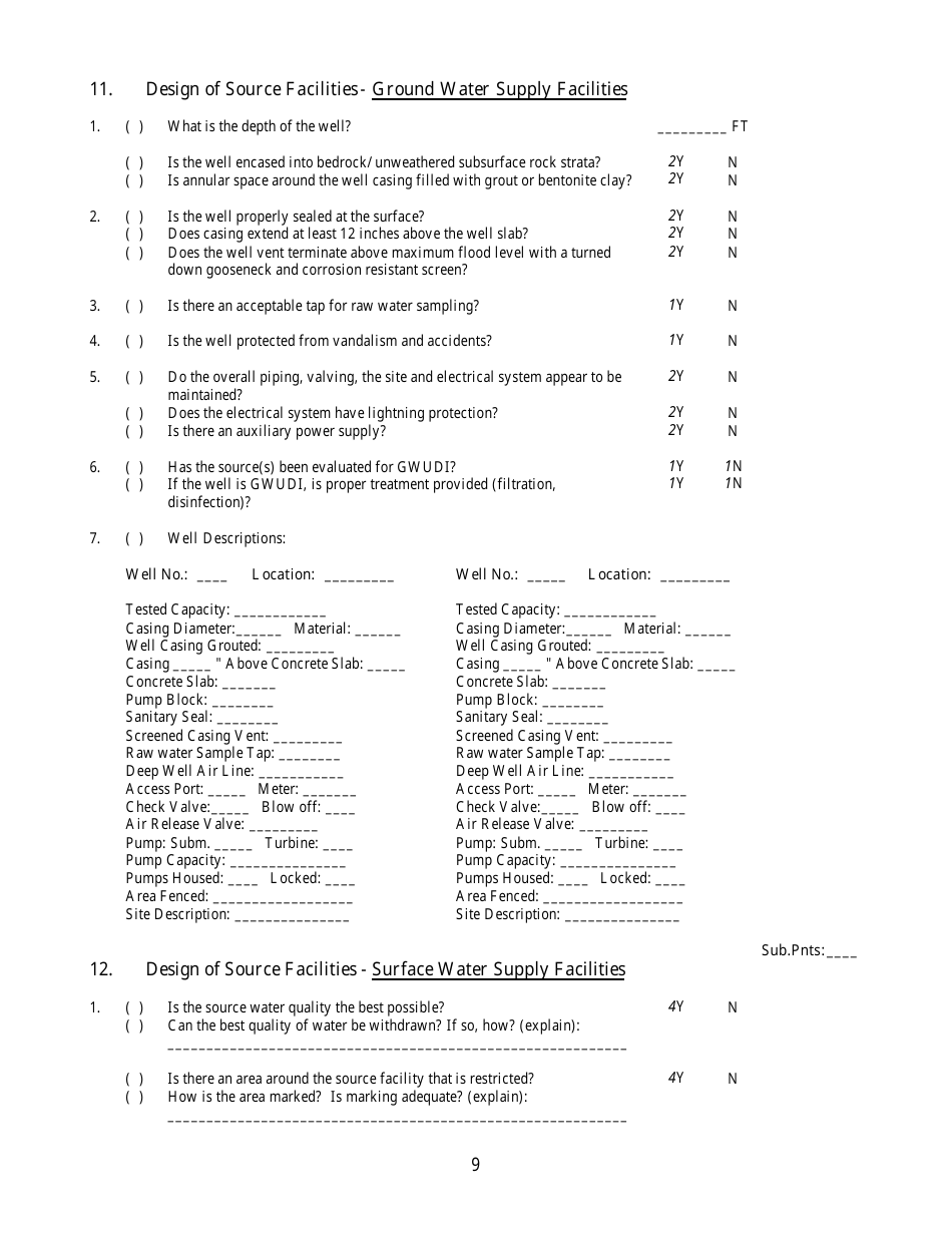 Sanitary Survey for Public Water System - Georgia (United States), Page 9