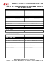 Document preview: Form 3929 Amended Certificate of Birth by Legitimation - Georgia (United States)