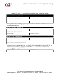 Form 3960 &quot;Putative Father Registration&quot; - Georgia (United States)
