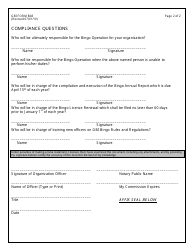 GBI Form B08 Gbi Bingo Compliance Form - Georgia (United States), Page 2
