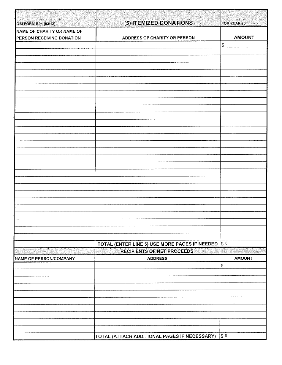 GBI Form B04 - Fill Out, Sign Online and Download Fillable PDF, Georgia ...