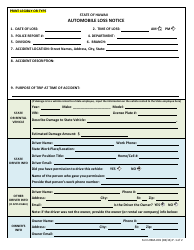 Form RMA-001 &quot;Automobile Loss Notice&quot; - Hawaii