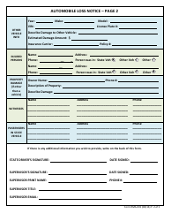 Form RMA-001 Automobile Loss Notice - Hawaii, Page 2