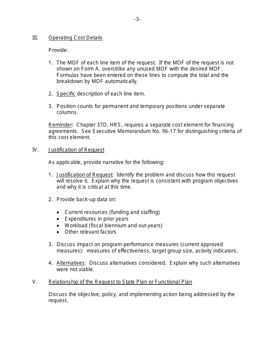 Instructions for Form A, A-ATTACHMENT - Hawaii, Page 3