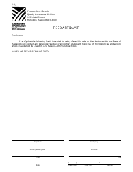 Form FS-36 &quot;Feed Affidavit&quot; - Hawaii
