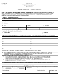 Form PQ-MP &quot;Request to Register a Microbial Product&quot; - Hawaii