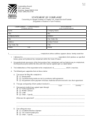 Form DL-14 &quot;Statement of Complaint&quot; - Hawaii