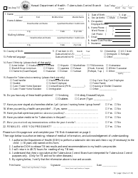 Document preview: Form TB-1 Registration Form - Hawaii
