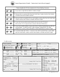 Form TB-1 Registration Form - Hawaii, Page 2