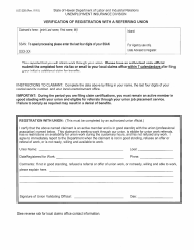 Form UC-226 Verification of Registration With a Referring Union - Hawaii