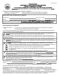 Document preview: Form HC-5 Employee Notification to Employer - Hawaii