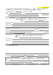 Document preview: Form MTRB CJC-2 Transmittal for Material Review/Testing - Hawaii