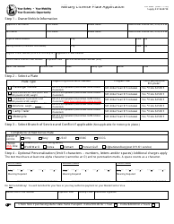 Document preview: Form ITD3682 Military License Plate Application - Idaho