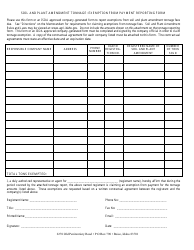 Soil and Plant Amendments Semi-annual Tonnage Report Form - Idaho, Page 2