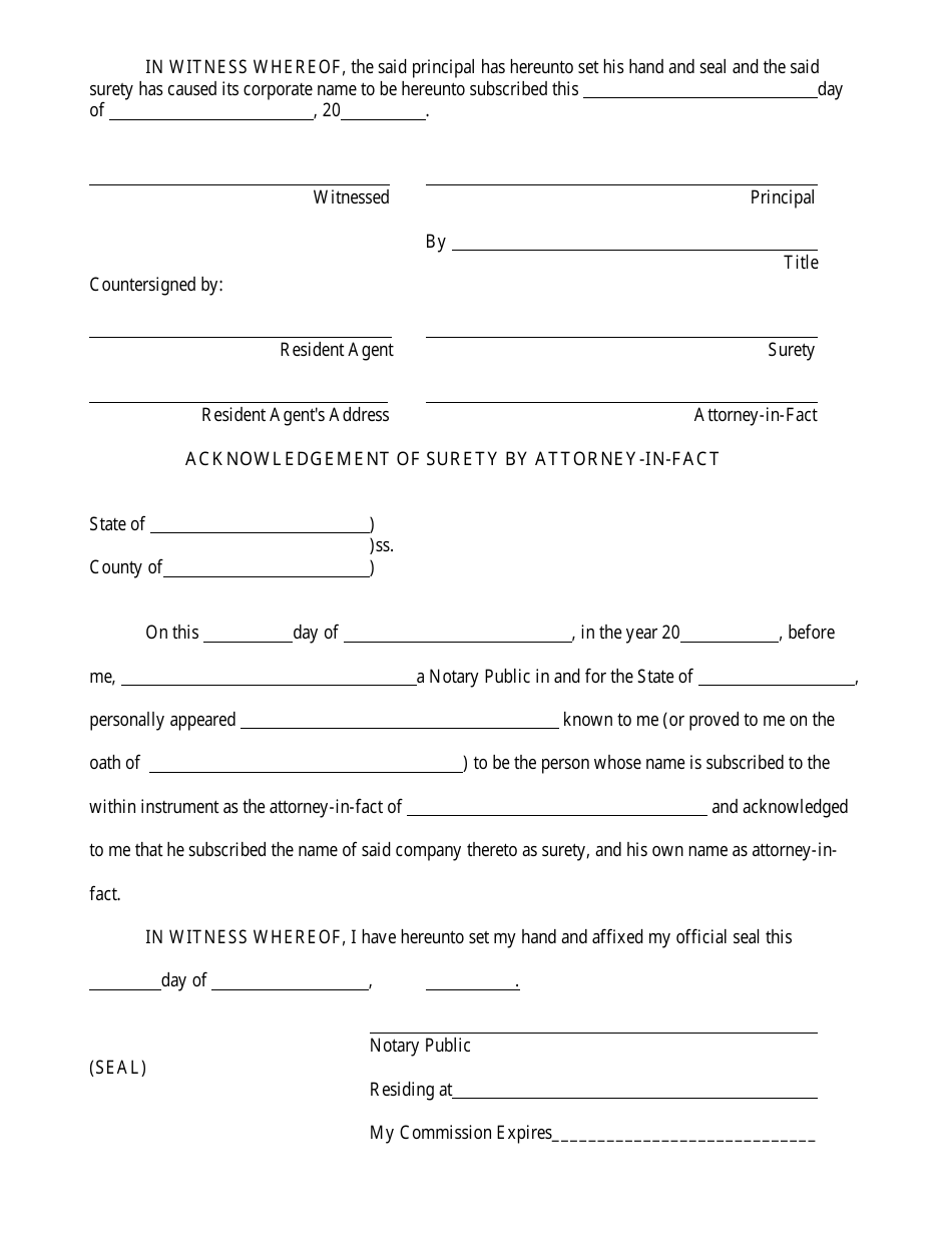 Idaho Commodity Dealer Bond Form - Fill Out, Sign Online and Download ...