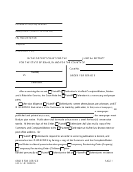 Document preview: Form CAO Cv1-8X Order for Service - Idaho