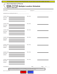 Document preview: Form EDA-117-E Multiple Location Schedule - Illinois