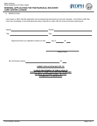 Form XXXXX Renewal Application for Postsurgical Recovery Care Center License - Illinois, Page 3