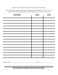 Form IL482-1031 Asbestos Training Course Instructor Application - Illinois, Page 2