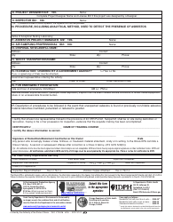 Form IL532-1296 State of Illinois Demolition/Renovation/Asbestos Project Notification Form - Illinois, Page 2