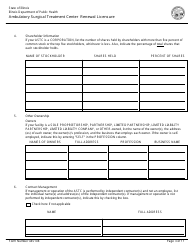 Form 445108 Ambulatory Surgical Treatment Center Renewal Licensure - Illinois, Page 3