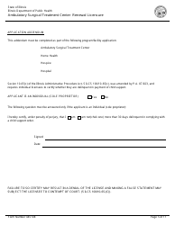 Form 445108 Ambulatory Surgical Treatment Center Renewal Licensure - Illinois, Page 5