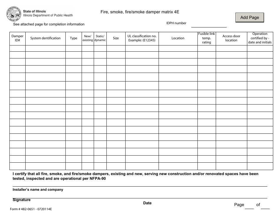 Form 482-0651 - 0720114E - Fill Out, Sign Online and Download Fillable ...