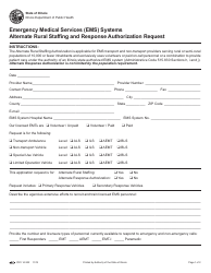 Form IOCI14-322 Emergency Medical Services (EMS) Systems Alternate Rural Staffing and Response Authorization Request - Illinois
